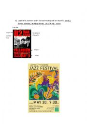 English Worksheet: poster labeling activity