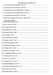 English Worksheet: Superlatives with Present Perfect Tense
