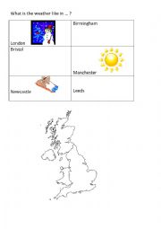 Weather gap fill speaking exercise