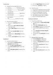English Worksheet: Comparatives and Superlatives Revision for Adults