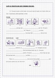 English Worksheet: Writing about routines