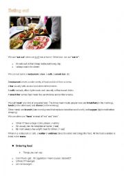 English Worksheet: Eating out