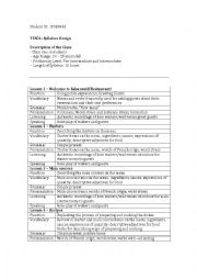 English Worksheet: syllabus design