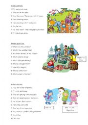 English Worksheet: Questions and Anwers