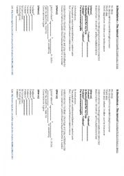 English Worksheet: In the shadows - The Rasmus filling in the blanks song