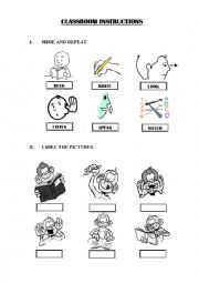 English Worksheet: classroom language