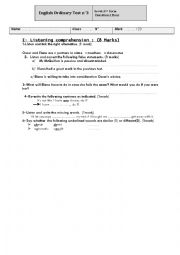 English Worksheet:  listening about cheating + language tasks