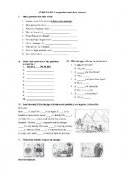 English Worksheet: Questions with be