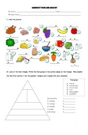 English Worksheet: Food