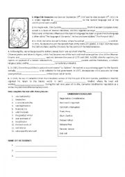 English Worksheet: Miguel De Cervantes Saavedra