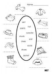 English Worksheet: Clothes