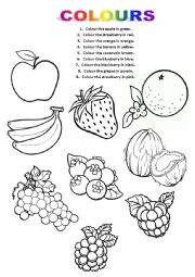 English Worksheet: Colours