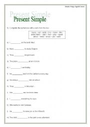 English Worksheet: Present Simple