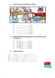 English Worksheet: there is- there are