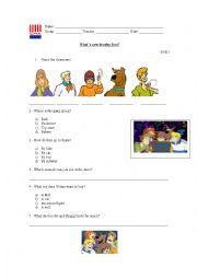 English Worksheet: Scooby-Doo - 
