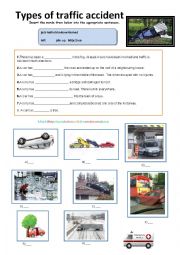 English Worksheet: Types of Traffic Accident