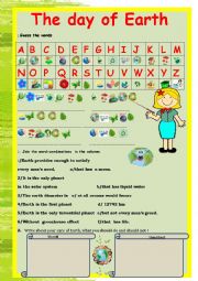 English Worksheet: Cryptogram.The Earth Day.