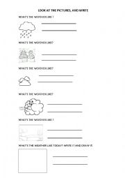 English Worksheet: Whats the weather like today? 