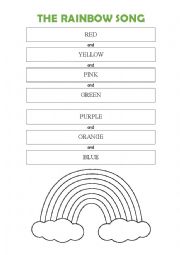 English Worksheet: The rainbow song