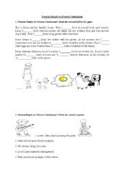 English Worksheet: Present Simple vs Present Continuous