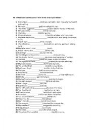 English Worksheet: Verb Patterns 