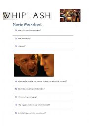 Whiplash- worksheet