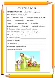 English Worksheet: Using the verb TO BE