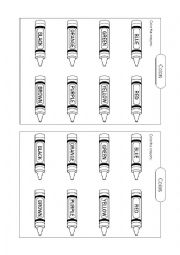 English Worksheet: Colours