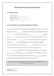 English Worksheet: Worksheet to Hamlet Simpsons Edition