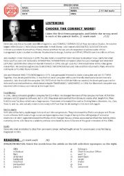 English Worksheet: Steve Jobs 