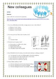 English Worksheet: BBC 6 minute English Welcoming New Colleagues CEF B1