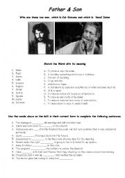 English Worksheet: Father and Son   Cat Stevens