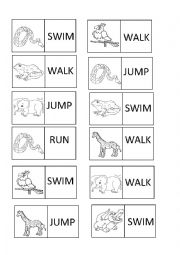 Animal&verbs dominoes 