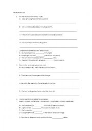 English Worksheet: Inversions 