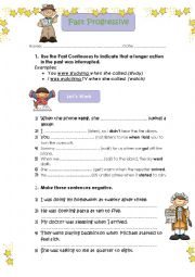 English Worksheet: Past progressive