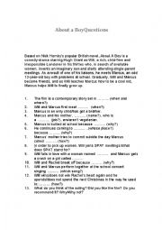 English Worksheet: Film: About a Boy