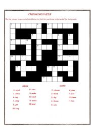 English Worksheet: CROSSWORD PUZZLE