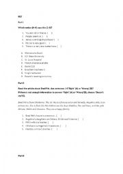 English Worksheet: PET MOCK TEST