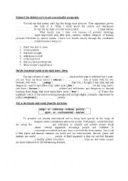 English Worksheet: Review for 3 rd form 