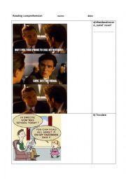 English Worksheet: Reading comprehension JOKES