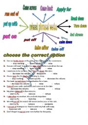 English Worksheet: mixed phrasal verbs