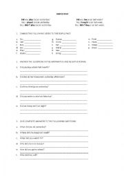 English Worksheet: Simple Past (questions and tag questions)