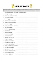 English Worksheet: Question words