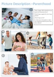 English Worksheet: Picture Description - Parenthood