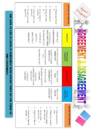 English Worksheet: AGREEMENT AND DISAGREEMENT