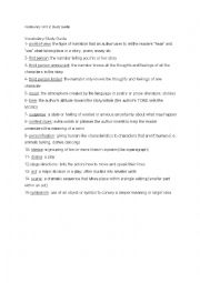 Literary Terms Study Guide and Test