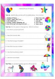 Adverbial Phrases of Frequency Worksheet