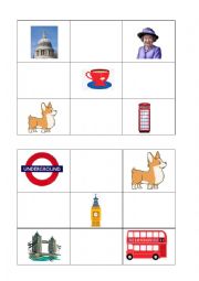 English Worksheet: England BINGO 
