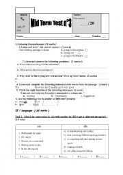 Mid term test n3 for the 9th forms