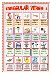 IRREGULAR VERBS - POSTER 1